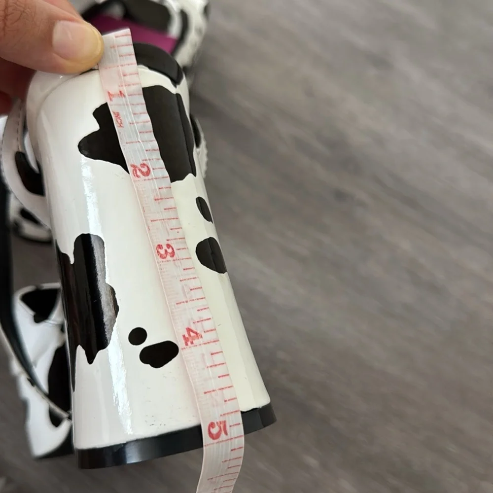 Cow Print Platform Sandals